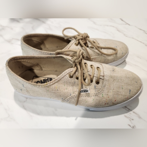 Vans Off The Wall Kahki Low Top Canvas Vans Shoes Unisex Womens 6.5 - Picture 9 of 9